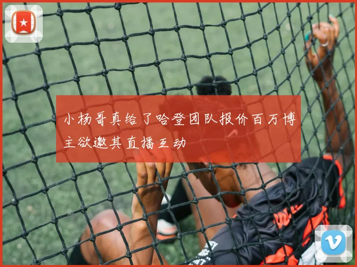 小杨哥真给了哈登团队报价百万博主欲邀其直播互动